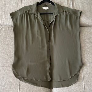 LOFT Army Green Blouse, size M